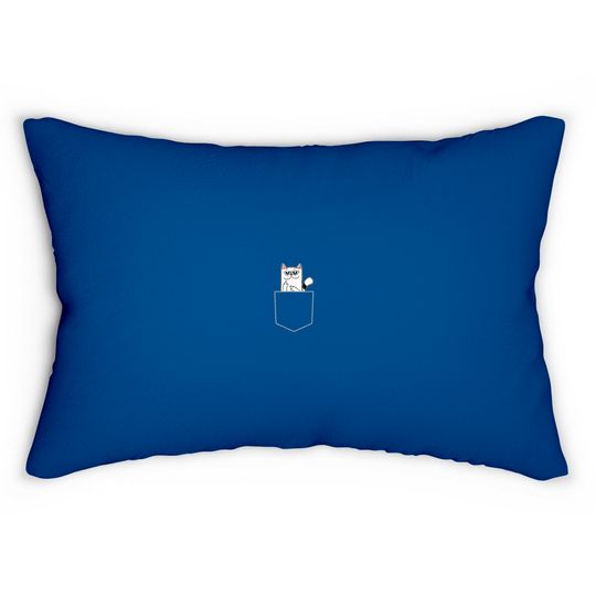 Discover Cat Flipping Off Lumbar Pillows Cat in Pocket Giving the Finger