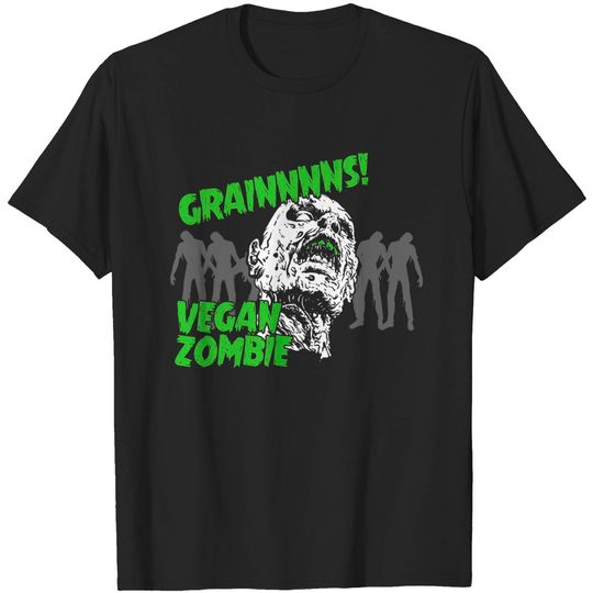 Discover Vegan And Grains Zombie T-Shirt