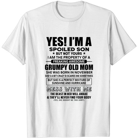 Discover Grumpy Old Mom Was Born in November T-shirt T-Shirt