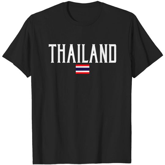 Discover Thailand Flag Vintage White Text T-Shirt