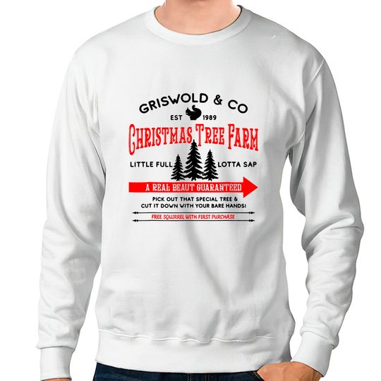 Discover Gris.Wold's &Co. Christmas Tree Farm Funny Xmas Vacation Sweatshirt