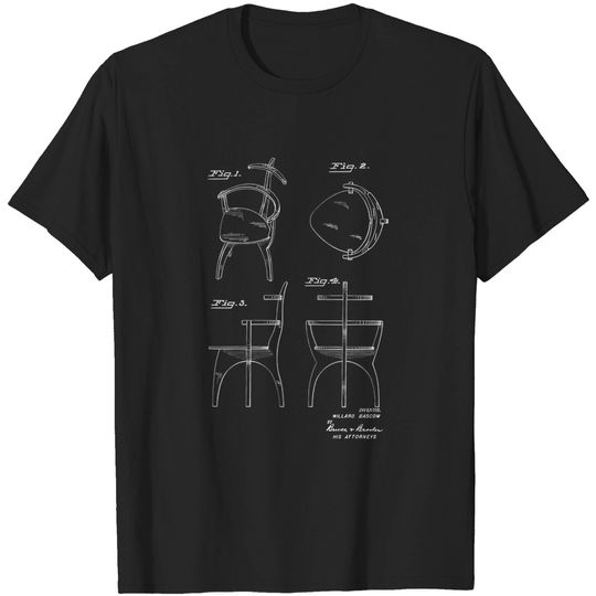 Discover Chair Vintage Patent Drawing - Chair - T-Shirt