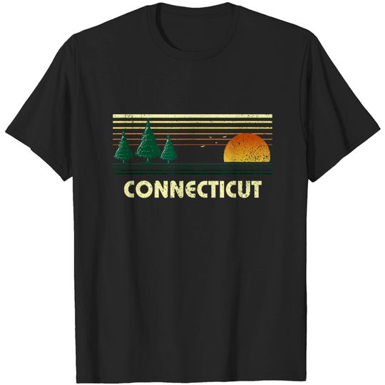 Discover Vintage Connecticut Sunset State Travel Souvenir T Shirt