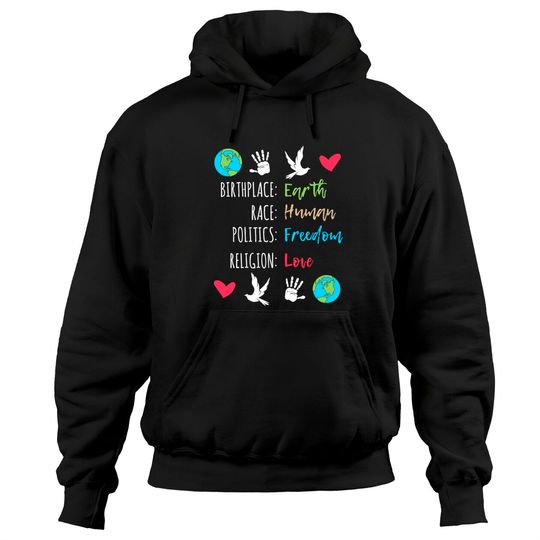 Discover Earth Human Freedom Love Equality Pullover Hoodie