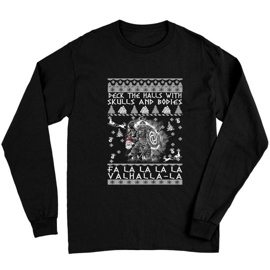 Discover Viking Christmas Yule - Deck The Halls Fa Valhalla La Long Sleeve