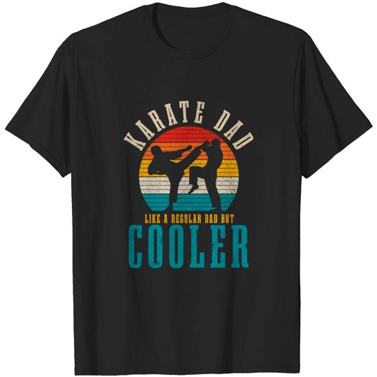 Discover Mens Karate Dad Like A Regular Dad But Cooler Funny Vintage T-Shirt