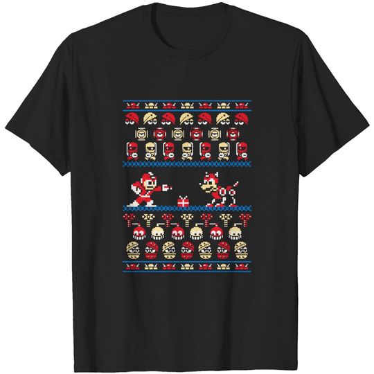 Discover Christmas man - Megaman Ugly Sweater, Christmas Sweater & Holiday Sweater - Megaman - T-Shirt