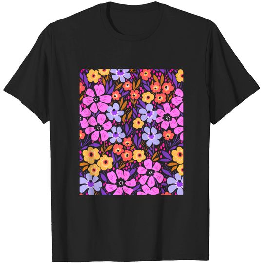 Discover floral pattern mask - Floral Pattern - T-Shirt