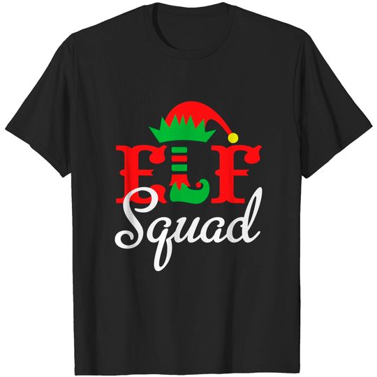 Discover Elf Squad Funny Family Christmas Matching Pajamas Xmas T-Shirt