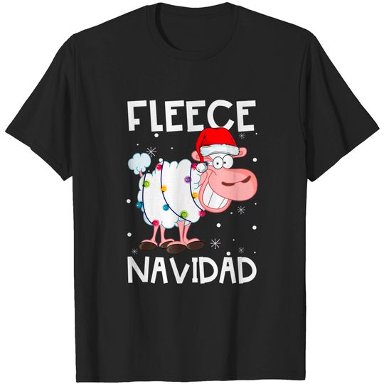 Discover Fleece Navidad Feliz Sheep Christmas T-Shirt