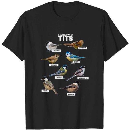 Discover Nerd Funny Tit Birds Birdwatcher Gift Idea T-Shirt