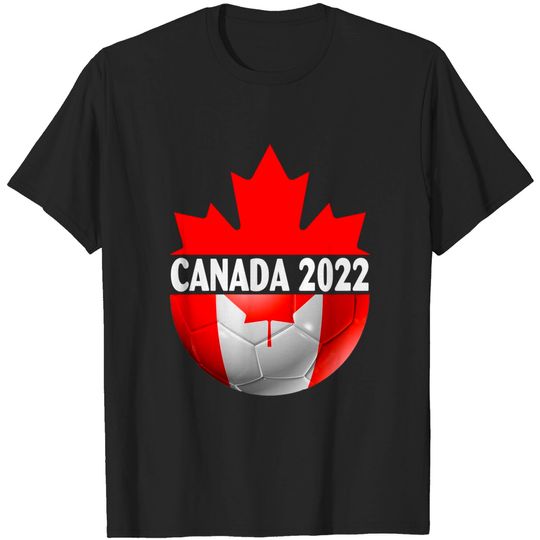 Discover Canada 2022 Soccer Team Qatar Canadian Flag - Canada Soccer Team 2022 World Cup - T-Shirt