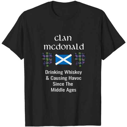 Discover Clan McDonald Tartan Scottish Family Name Scotland Pride T-Shirt