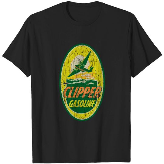 Discover Clipper Gasoline Aviation Fuel - Gas Station - T-Shirt
