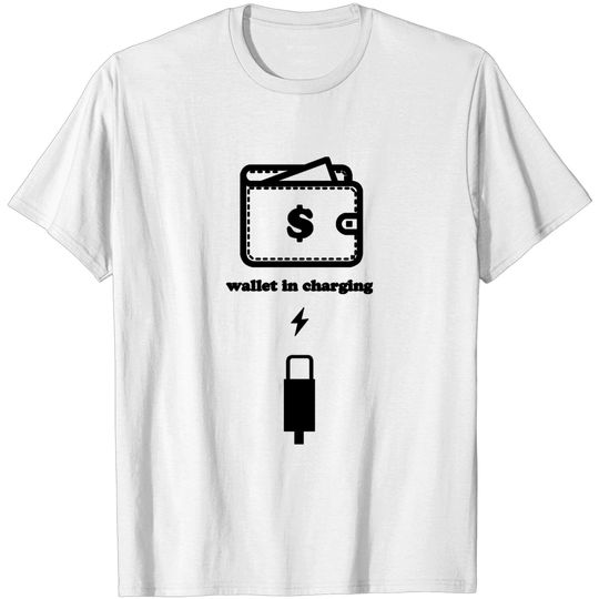 Discover funny wallet charging for light color t shirt - Wallet - T-Shirt