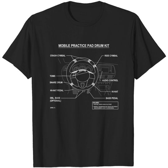 Discover Mobile Drum Set - Steering Wheel - Drum - T-Shirt
