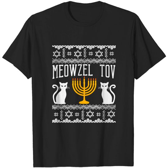 Discover Meowzel Tov Chanukah Jewish Cat Owner Hanukkah - Hannukah Sweater - T-Shirt