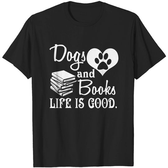 Discover Dog And Books Are Good - Cute Animal Tee T-shirt