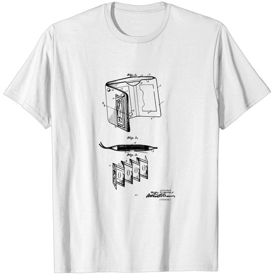 Discover Wallet Vintage Patent Hand Drawing - Wallet - T-Shirt
