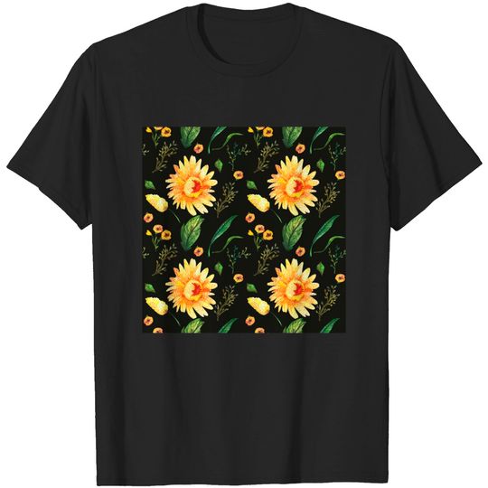 Discover Beautiful Flowers Seamless Patterns - Floral Face Mask - T-Shirt