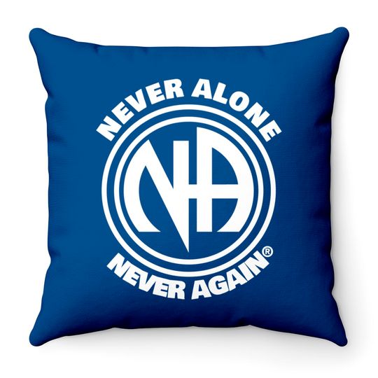 Discover Narcotics Anonymous Logo Symbol 12 Step Recovery NA AA Throw Pillows