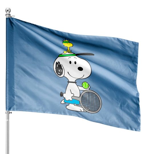 Discover Snoopy Tennis Time - Snoopy Fan - House Flags