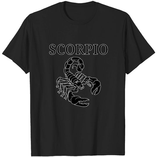 Discover Scorpio Astrology Large Scorpion Zodiac Sign & Scorpio Name T-Shirt