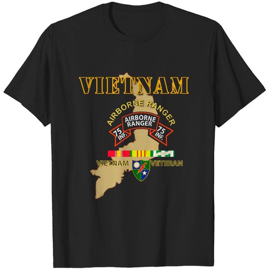 Discover Airborne Ranger - Vietnam w Map - Arvn - T-Shirt