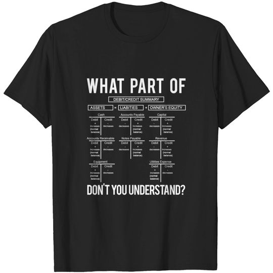 Discover What Part Of Don't You Understand Funny Accounting Professor T-Shirt