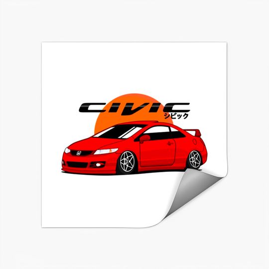 Discover Civic SI red candy - Civic - Stickers