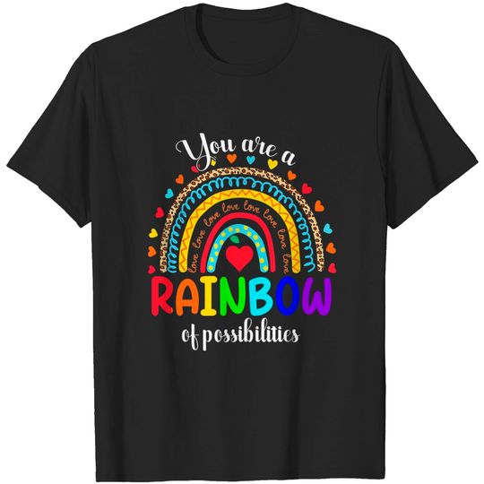 Discover Leopard Teacher You are a rainbow of possibilities T-Shirt