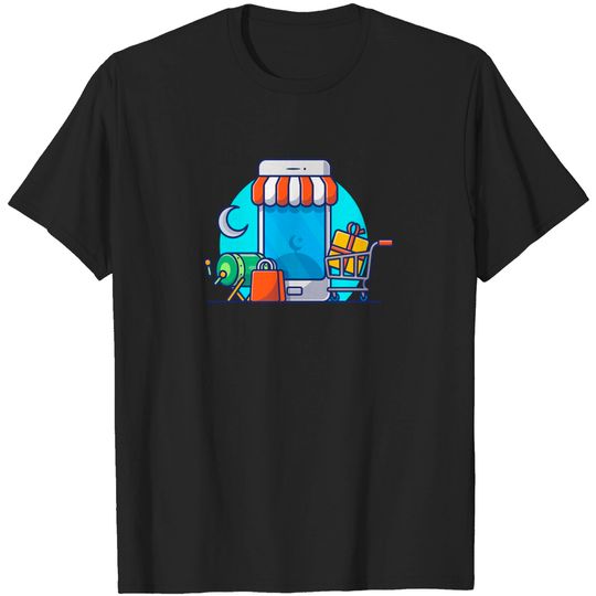 Discover Ramadan Sale Online Shopping Cartoon (2) - Shopping - T-Shirt