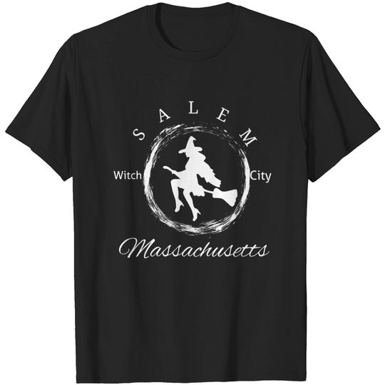 Discover Salem Witch City Logo White - Salem - T-Shirt