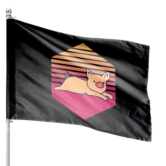 Discover Pig Vintage Pullover House Flags