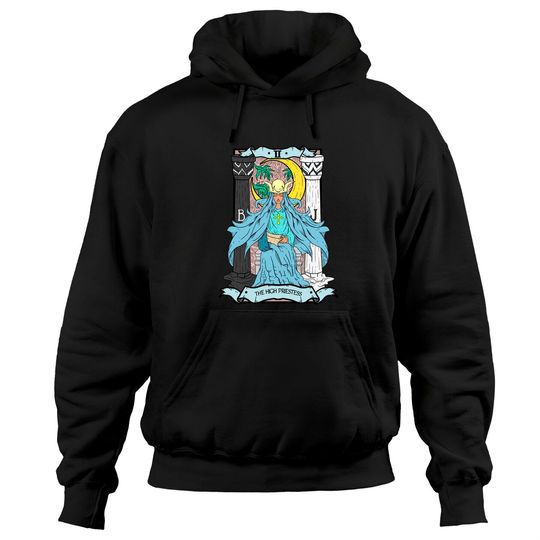 Discover Tarot Card The High Priestess II Occult Vintage Color Pullover Hoodie