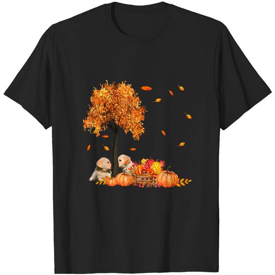 Discover Labrador Autumn Leaf Fall Dog Lover T-Shirt