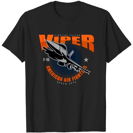 Discover F-16 Viper Patch - Usaf Fighter Plane - T-Shirt