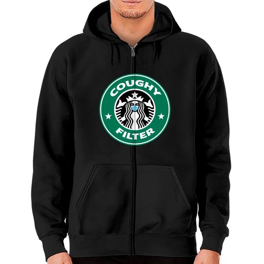 Discover Coughy Filter Coffee Pun Mask - Coughy Filter - Zip Hoodies