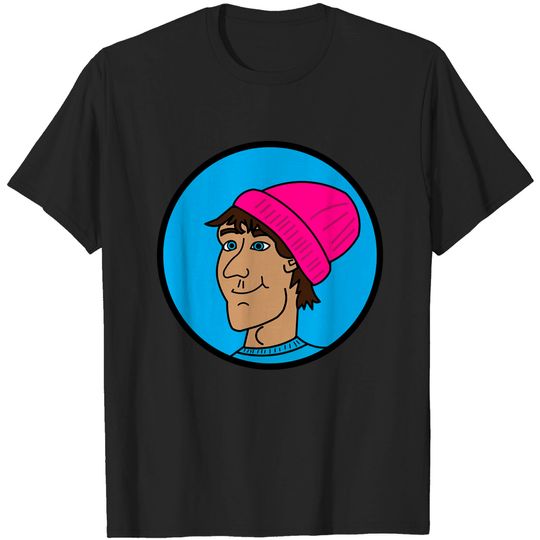 Discover Dude in a hot pink beanie - Hot Pink Beanie - T-Shirt