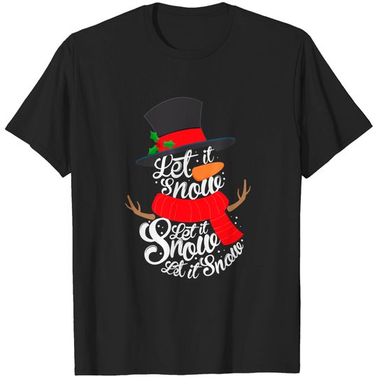 Discover Let it Snow Cute Christmas Winter Holiday  T-Shirt