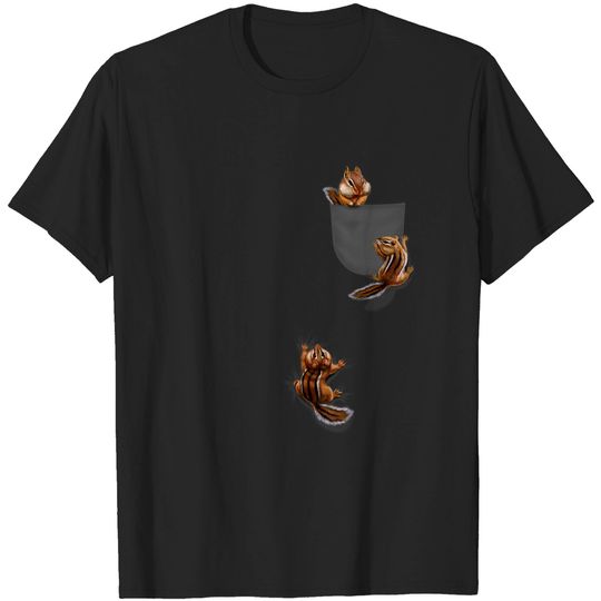 Discover Squirrel Climbing In Pocket T Shirt