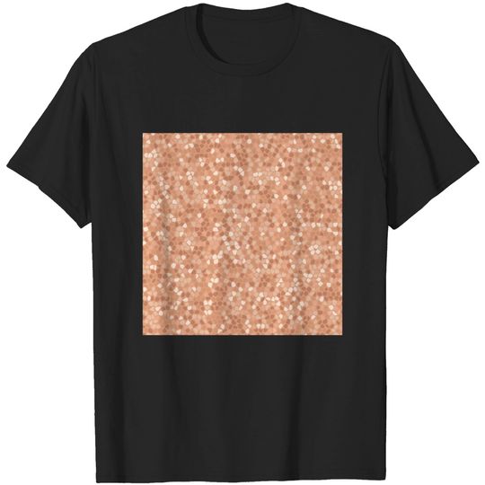 Discover Rose Gold Shades Mosaic Pattern - Rose Gold - T-Shirt