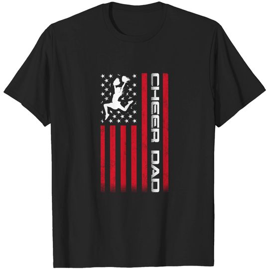 Discover Mens 4th of July US Flag Cheer Dad Gift For Father's Day T-Shirt