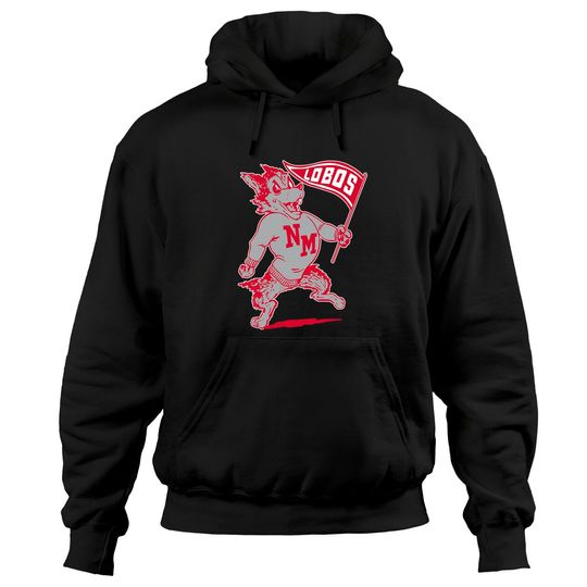 Discover Vintage Looking UNM Lobos Mascot - New Mexico - Hoodies