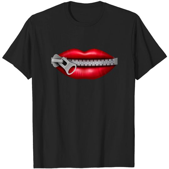 Discover Mouth Shape with Zipper - Mouth Mask - T-Shirt