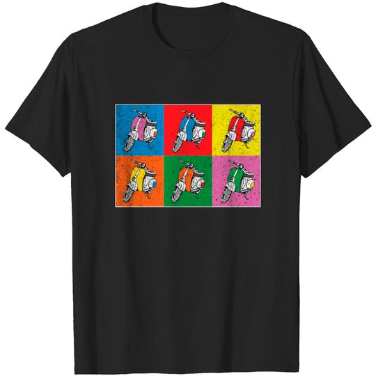 Discover MOD Scooters in A 60's POP Art Inspired design - Mod Scooter - T-Shirt
