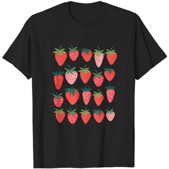 Discover Cute Cottagecore Kawaii Strawberry Aesthetic Strawberries T-Shirt
