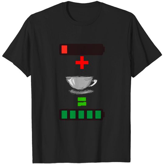 Discover CHARGING BATTERY - Coffee - T-Shirt