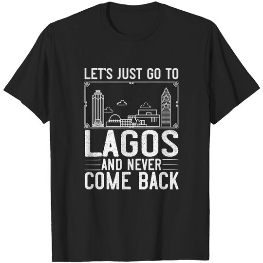 Discover Lagos Nigeria City Skyline Map Travel T-Shirt