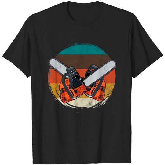 Discover Vintage Lumber Chainsaw - Chainsaw - T-Shirt